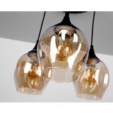 Candellux luster/visilica-aspa viseća lampa crna 3X40W E27 smedja abažur