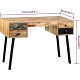  Pisaći stol od masivne obnovljene tikovine 110x50x76 cm | shoptok.hr