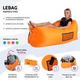 Kondela Napihljiv ležalnik, modra, LEBAG | Shoptok.si