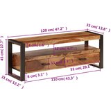 TV omarica iz trdnega palisandra 120x35x45 cm | Shoptok.si