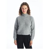LC Waikiki High Collar Plain Long Sleeve Women's Knitwear Cardigan | ePonuda.com