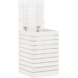  Košara za rublje bijela 44x44x66 cm od masivne borovine | Shoptok.si