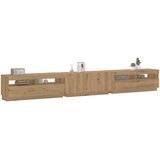 TV ormarić s LED svjetlima Artisan hrast 300x35x40 cm | shoptok.hr