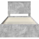  Krevetna konstrukcija s uzglavljem Betonska siva 100 x 200 cm | shoptok.hr