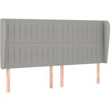  Uzglavlje s ušima svjetlosivo 183x23x118/128 cm od tkanine | shoptok.hr