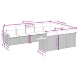  10-dijelni set vrtnih sofa od poliratana s jastucima sivi | shoptok.hr