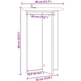  Stalak za biljke 2 pcs Dimljeni hrast Ø40 x 60 cm | shoptok.hr