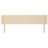  Uzglavlje s ušima krem 203x23x78/88 cm od tkanine | shoptok.hr