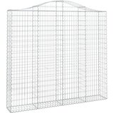 vidaXL Obokana gabonska košara 200x30x180/200 cm pocinkano železo, (20758410) | Shoptok.si