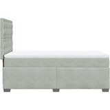Box spring krevet s madracem svjetlosivi 90x190 cm baršunasti | shoptok.hr