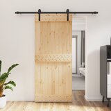 vidaXL Drsna vrata s kompletom vodil 90x210 cm trdna borovina Cene