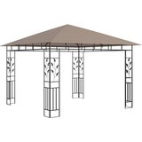  Sjenica s mrežom i LED svjetlima 3 x 3 x 2,73 m smeđe-siva | shoptok.hr
