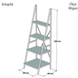 Hanah home polica za knjige passi white black | ePonuda.com