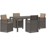  Vrtni set za objed 5 kom. Svijetlosiva i taupe PP | shoptok.hr