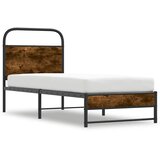  Okvir kreveta bez madraca dimljena boja hrasta 75x190 cm drveni | shoptok.hr