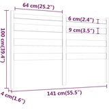  Uzglavlje za krevet boja meda 141 x 4 x 100 cm masivna borovina | shoptok.hr