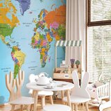 Artgeist Foto tapeta - World Map: Colourful Geography 200x140 Standard | shoptok.hr