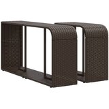  11-dijelni set vrtnih sofa od poliratana s jastucima smeđi | shoptok.hr