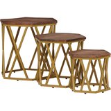  Stolići za kavu Smeđa 55 x 55 x 50 cm Čvrsto drvo manga | Eponuda.com
