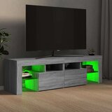 TV ormarić s LED svjetlima siva boja hrasta 140 x 36 5 x 40 cm | shoptok.hr