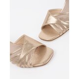 GOODIN Golden shiny heeled sandals | Shoptok.si