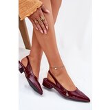 Boto Lacquered Ballerinas On Low Heel Burgundy Testori | shoptok.hr
