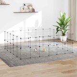  Kavez za ljubimce s 44 panela i vratima crni 35 x 35 cm čelični | shoptok.hr