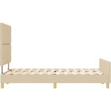 vidaXL Krevet okvir u krem boji - 120x190 cm Tkanina | shoptok.hr