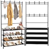  OBEŠALNIK, STOJALO ZA OBLAČILA, ČEVLJI S POLICO, TALNI, KOVINSKI LOFT, (21635133) | Shoptok.si