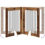  Vrata za pse s postoljem 4 pcs Staro drvo 80 x 100 cm | shoptok.hr