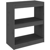 Furnova Knjižna omara / pregrada siva 60x30x71,5 cm trdna borovina, (21933279) | Shoptok.si