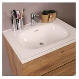 Hanah home Kupatilski ormarić sa umivaonikom i ogledalom (2 komada) Simple 60 Light Walnut | Eponuda.com