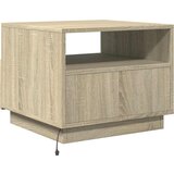  Stolić za kavu s LED svjetlima boja hrasta sonome 50x49x40 cm | shoptok.hr