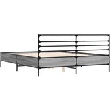  Okvir za krevet boja hrasta 150x200cm konstruirano drvo i metal | shoptok.hr