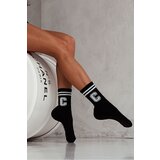 Milena Women's Socks With Straps And Letter C Black | Shoptok.si