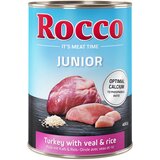 Rocco Junior 6 x 400 g - Puran s telečjimi srci & rižem Cene