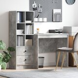 vidaXL Stol s pohranom Beton siva Konstruirano drvo | shoptok.hr