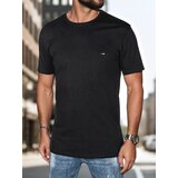 DStreet Koszulka męska z haftem czarna | Shoptok.si