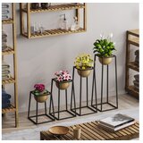 WALLXPERT Set ukrasnih saksija GED-018-A, 17x30 cm, Crna i zlatna | Eponuda.ba
