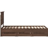  Konstrukcija postelje Rjav hrast 75 x 190 cm Inženirsko leseno, (5000121532) | Shoptok.si