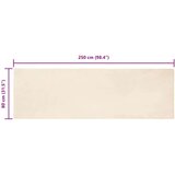  Faux Rabbit Fur Rug Krema 80 x 250 cm Poliester | shoptok.hr