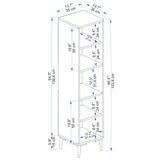 Hanah home Višenamjenski ormarić Daminol, 35 x 153,6 x 35 ​​cm, Smeđa | Eponuda.ba
