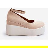 Boto Women's Wedge Espadrilles in Light Beige Malla | ePonuda.com
