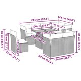  Vrtna garnitura - 9-dijelni set vrtnih sofa s jastucima crni od poliratana - Crna sa spremištem 1 | shoptok.hr