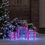 Dekoracija Poklon Kutije 3 pcs Plava 20 x 20 x 21 cm Akril | shoptok.hr