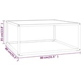 vidaXL stolić za kavu crni s bijelim mramornim staklom 80 x 80 x 35 cm | shoptok.hr