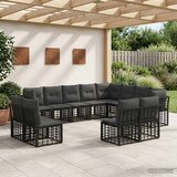  Set vanjskih sofa Crna i tamno siva Poliester | shoptok.hr