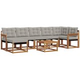  Set vanjskih sofa 8 kom. Prirodna i svijetlo siva | shoptok.hr