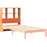 vidaXL Uzglavlje sa spremištem voštano smeđe 100cm od masivne borovine | shoptok.hr