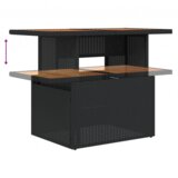 vidaXL 9-delni set vrtne sedežne garniture z blazinami črna poli ratan | Shoptok.si